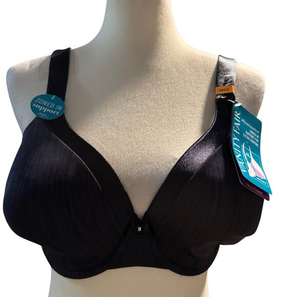 Vanity Fair Illumination Full Figure Underwire Bra, Black, 36DD, NWT - Picture 3 of 8